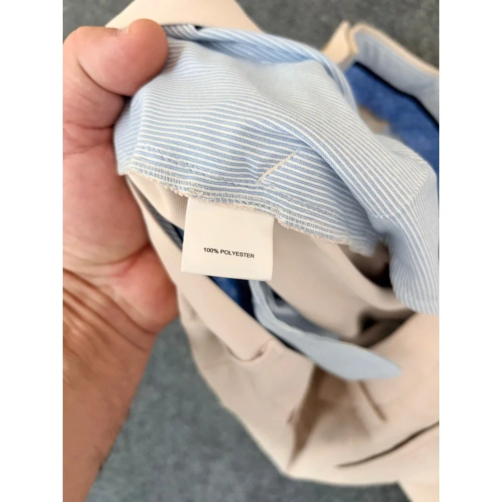 Peter Millar Mens Performance Golf Shorts 42 Stone Beige Flat Front Polyester